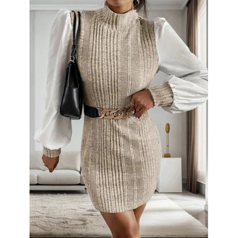 'Maelis' Ribbed Sweater Dress - Celes Fashion